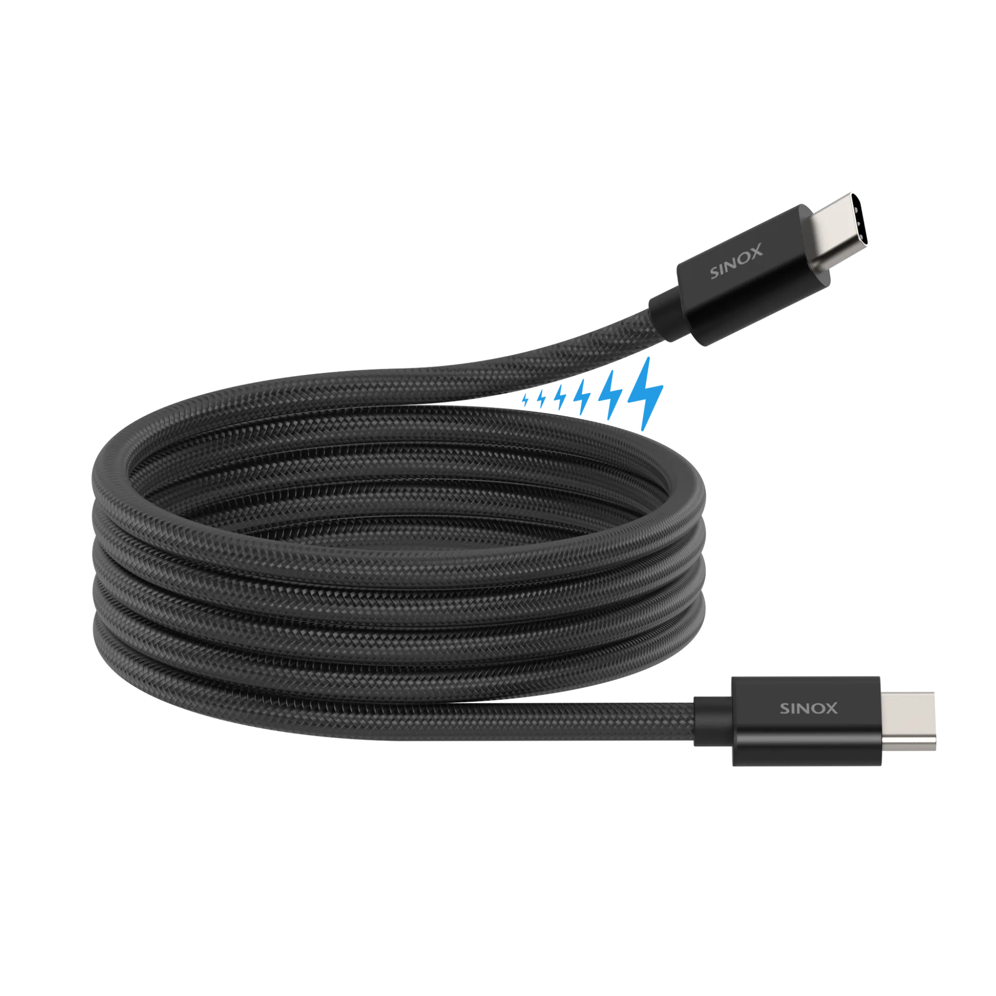 Sinox PRO USB C 2.0 magnetisk kabel. 1m. Sort Sinox PRO USB C 2.0 magnetisk kabel. 1m. Sort