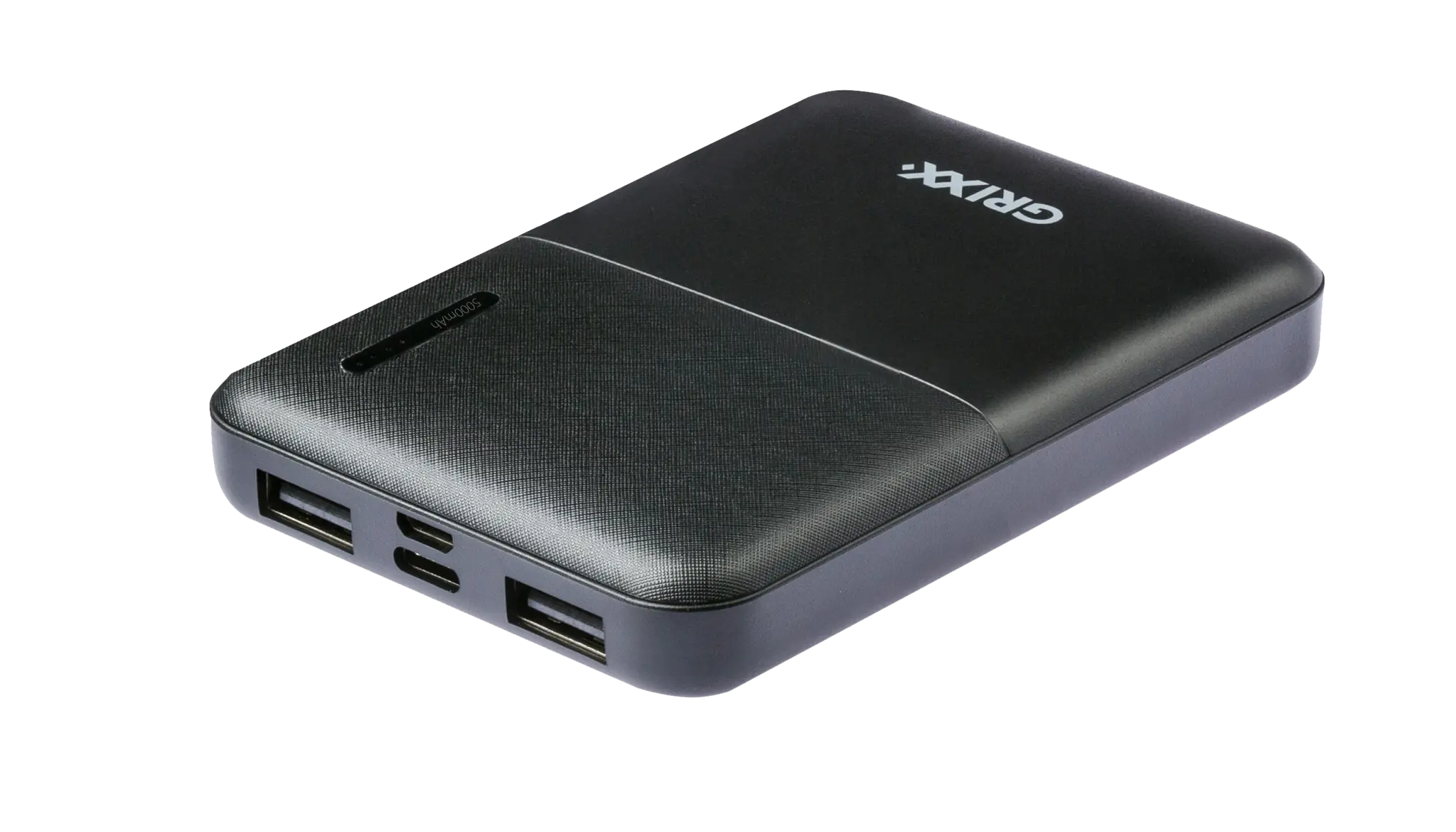 Grixx Powerbank 5.000mAh. Sort