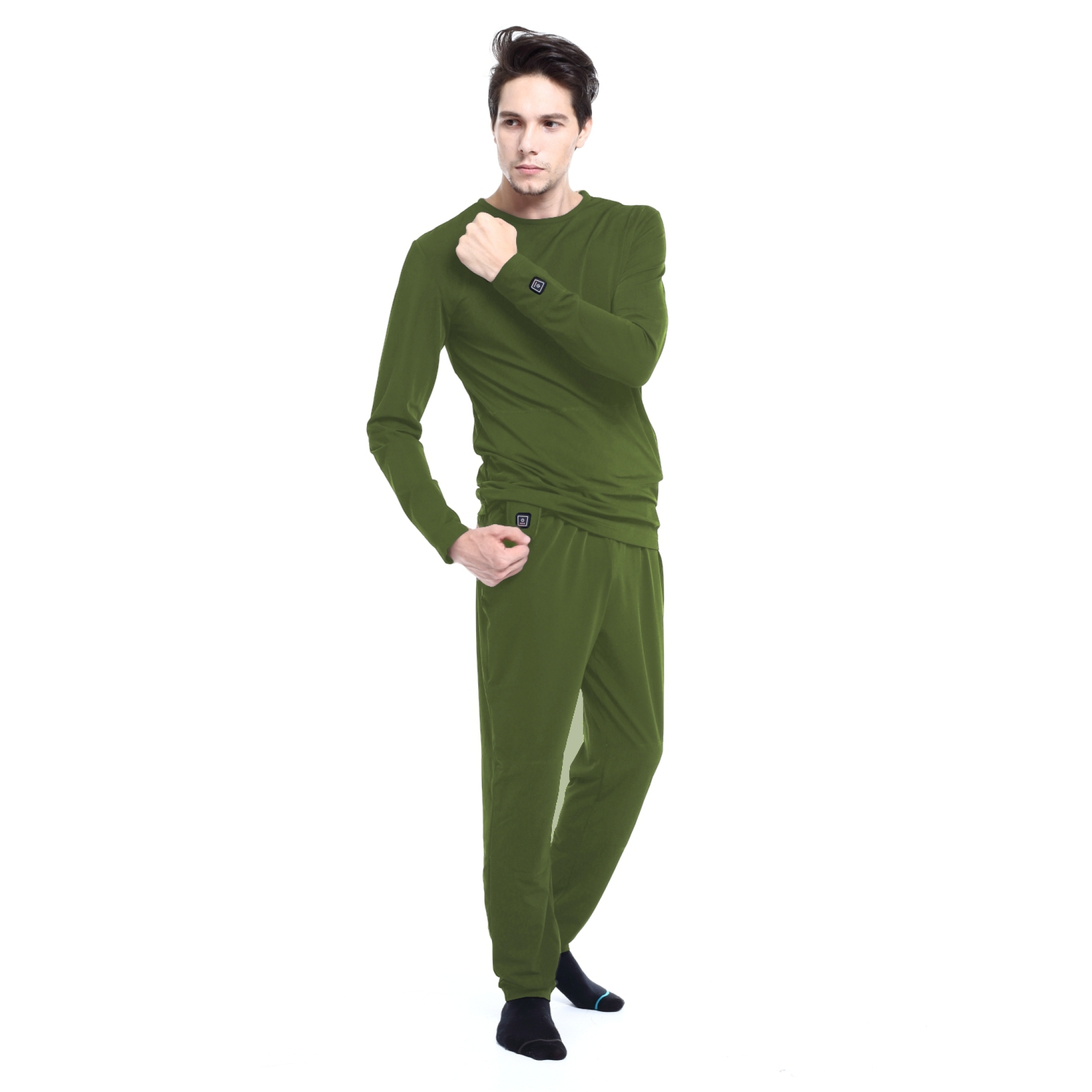 Glovii opvarmet bluse L. Grøn Glovii opvarmet bluse L. Grøn
