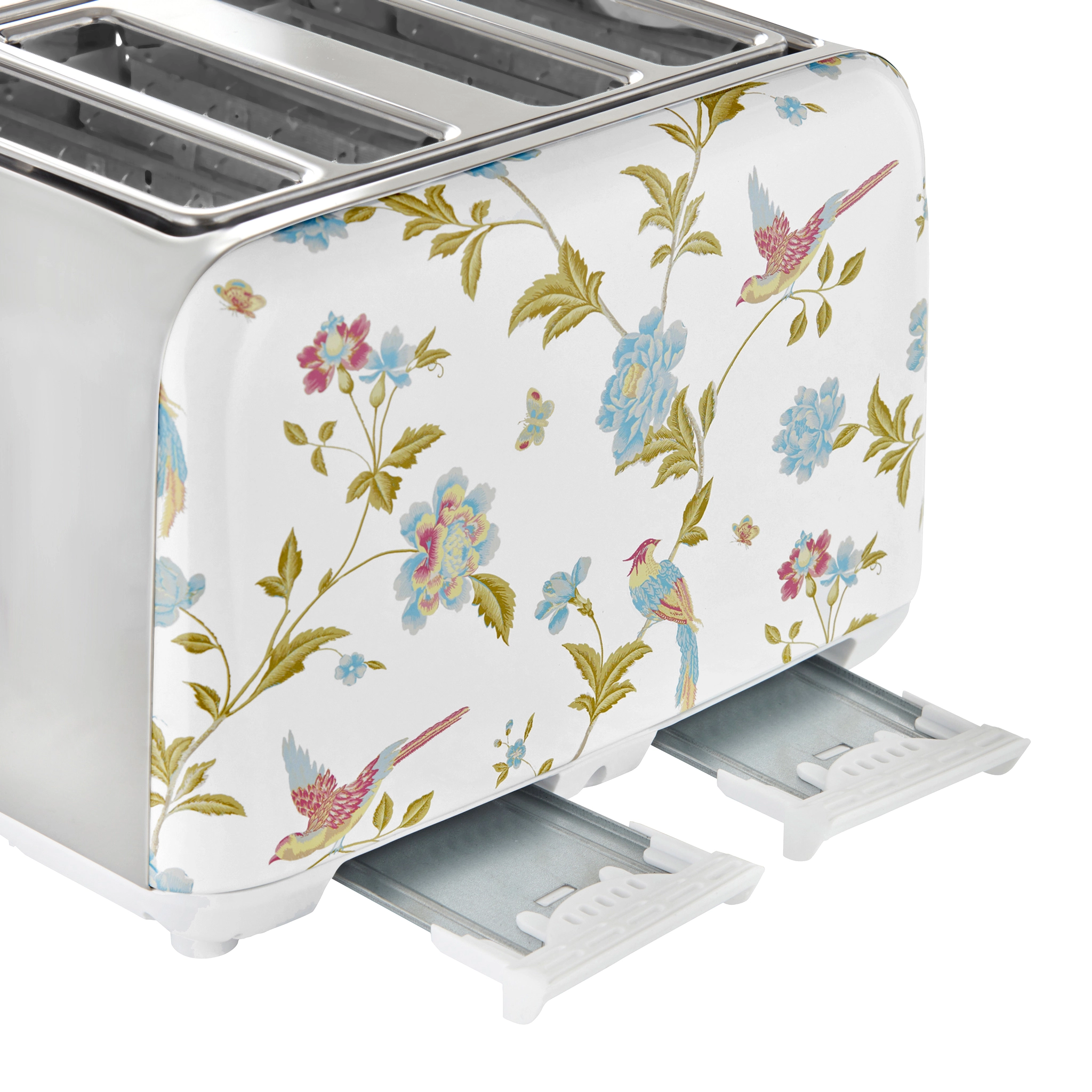VQ Laura Ashley Slice Toaster. Hvid/sølv
