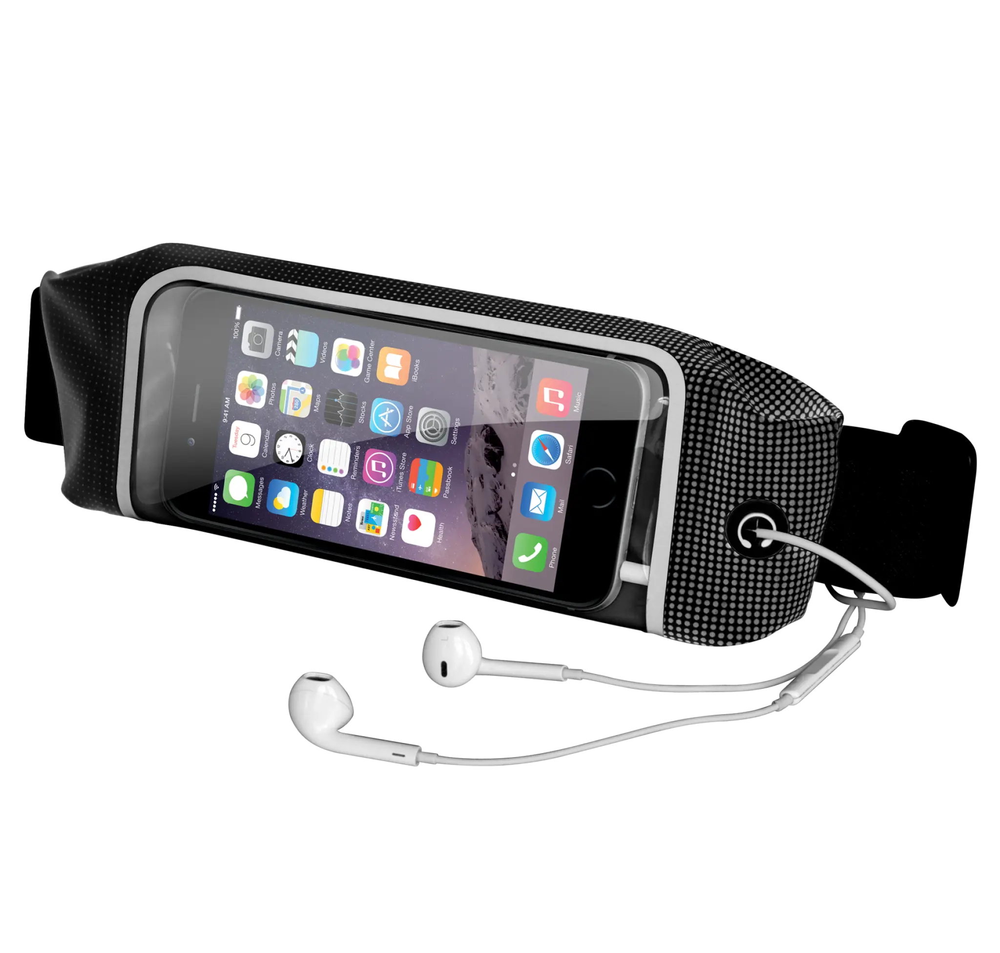Sinox løbebælte til iPhone. Sort