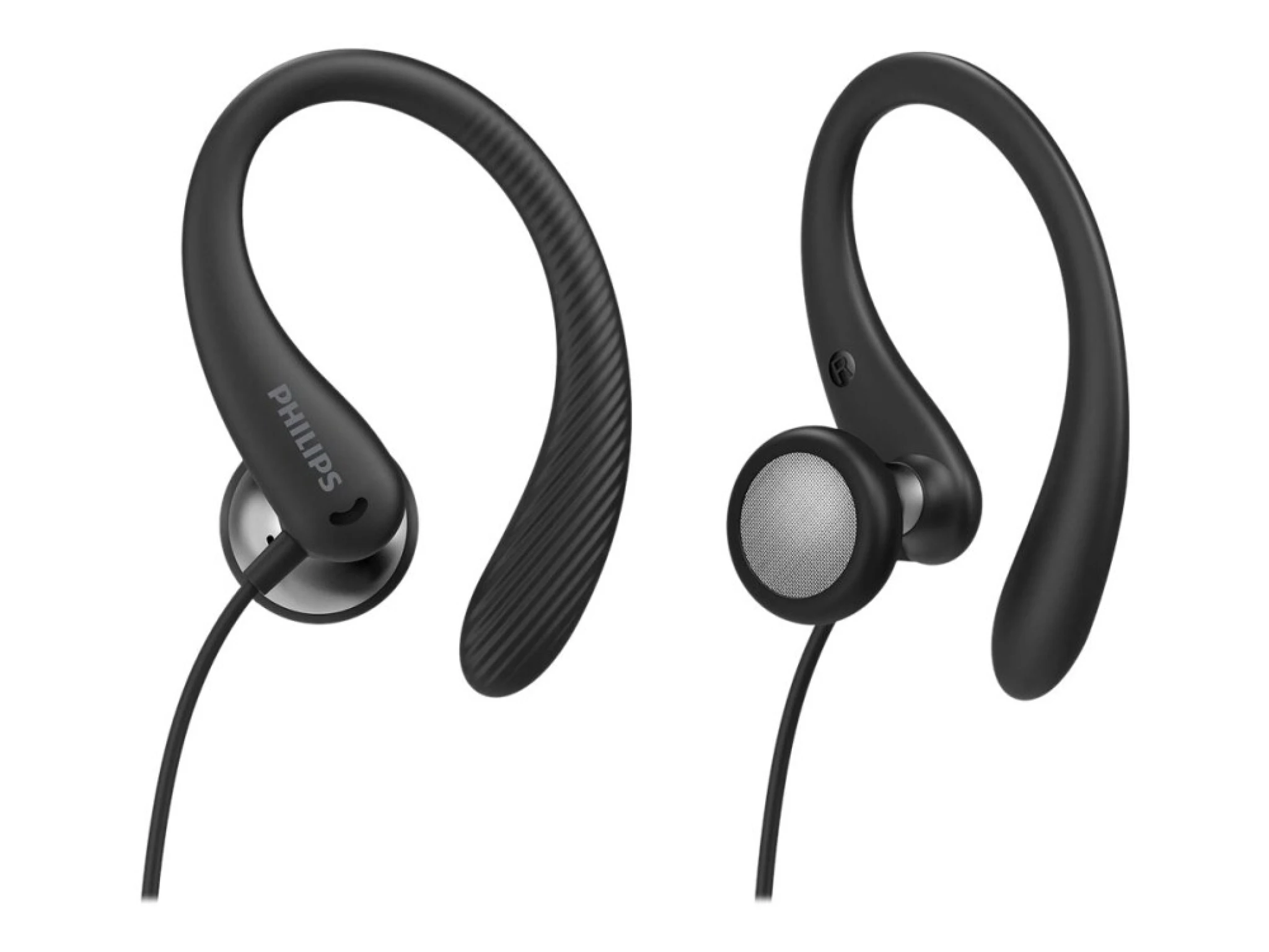 Philips in-ear sportshovedtelefoner med mikrofon. Sort
