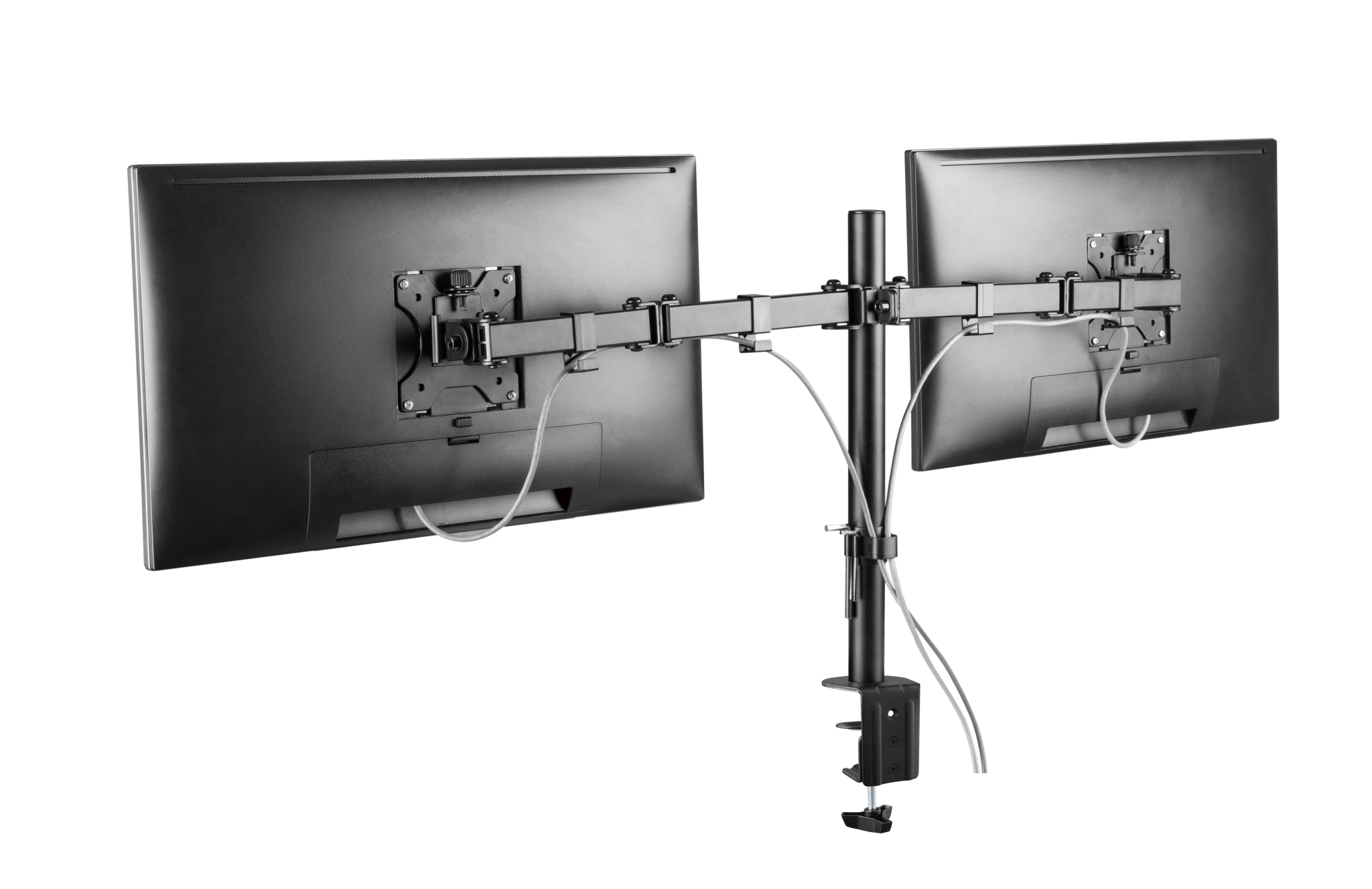 Sinox Office dobbelt skærm skrivebordsbeslag. Op til 32". Sort Sinox Office dobbelt skærm skrivebordsbeslag. Op til 32". Sort