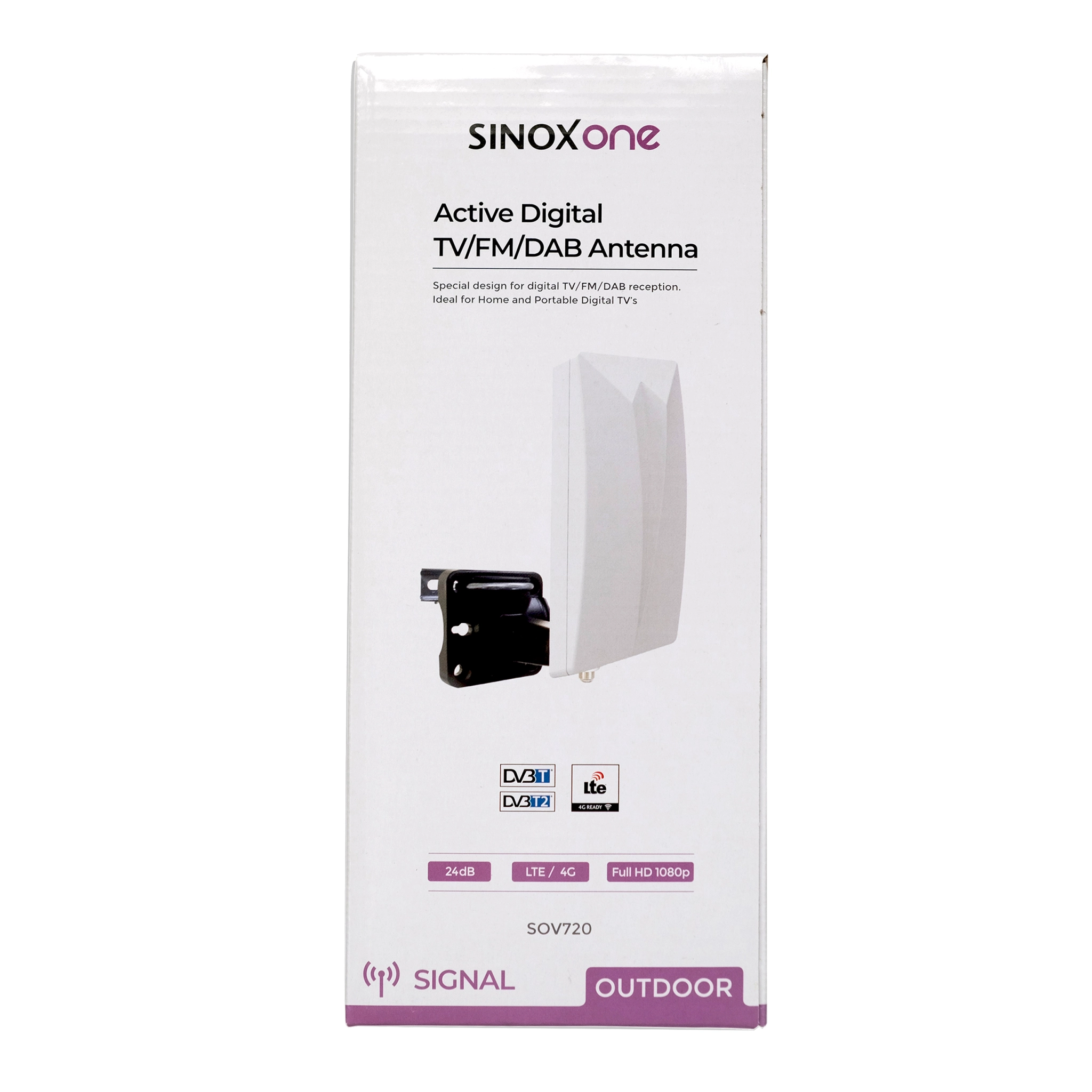 Sinox One digital radio og TV udeantenne. Hvid