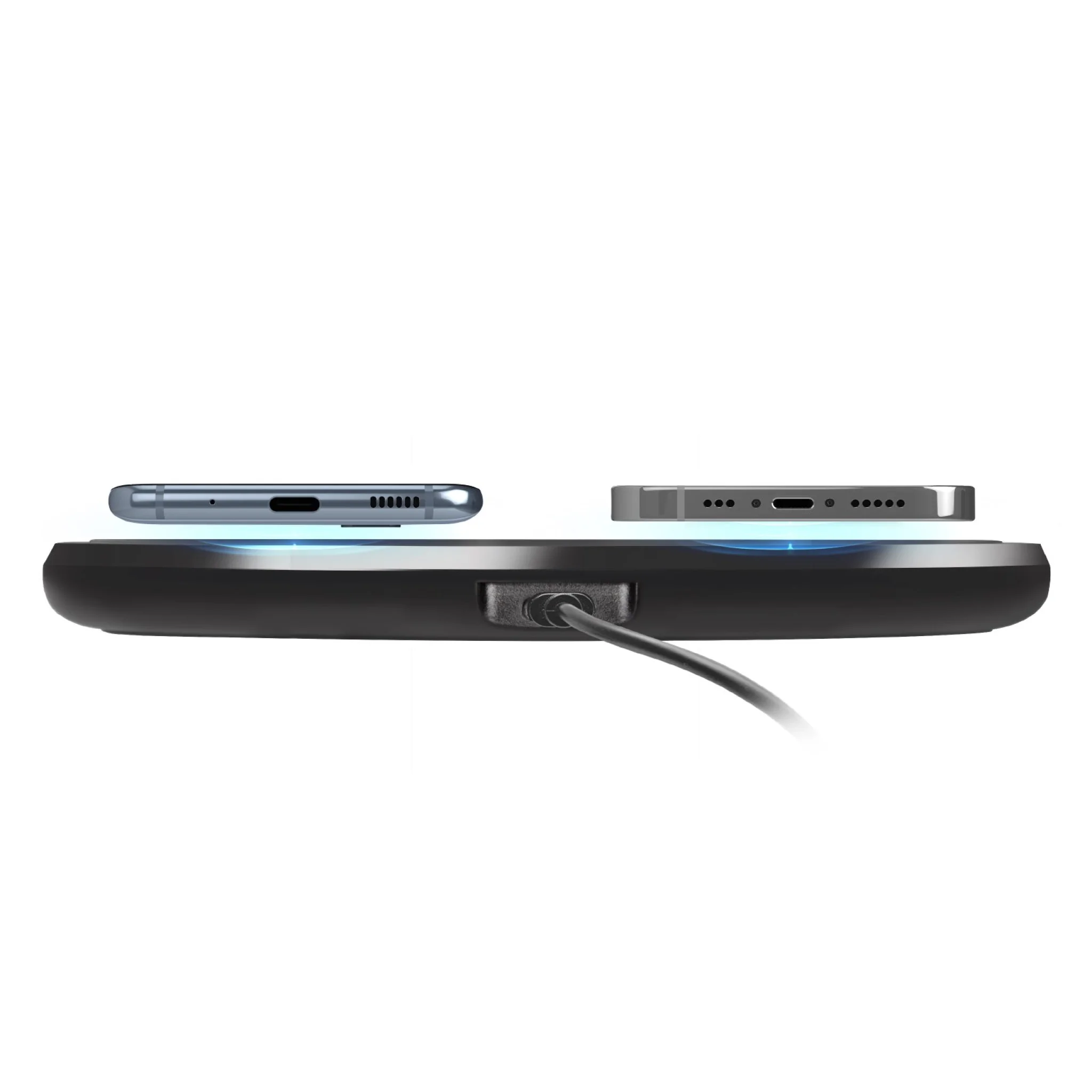 SBS dobbelt trådløs 10W+10W Qi opladerplade. Sort SBS dobbelt trådløs 10W+10W Qi opladerplade. Sort
