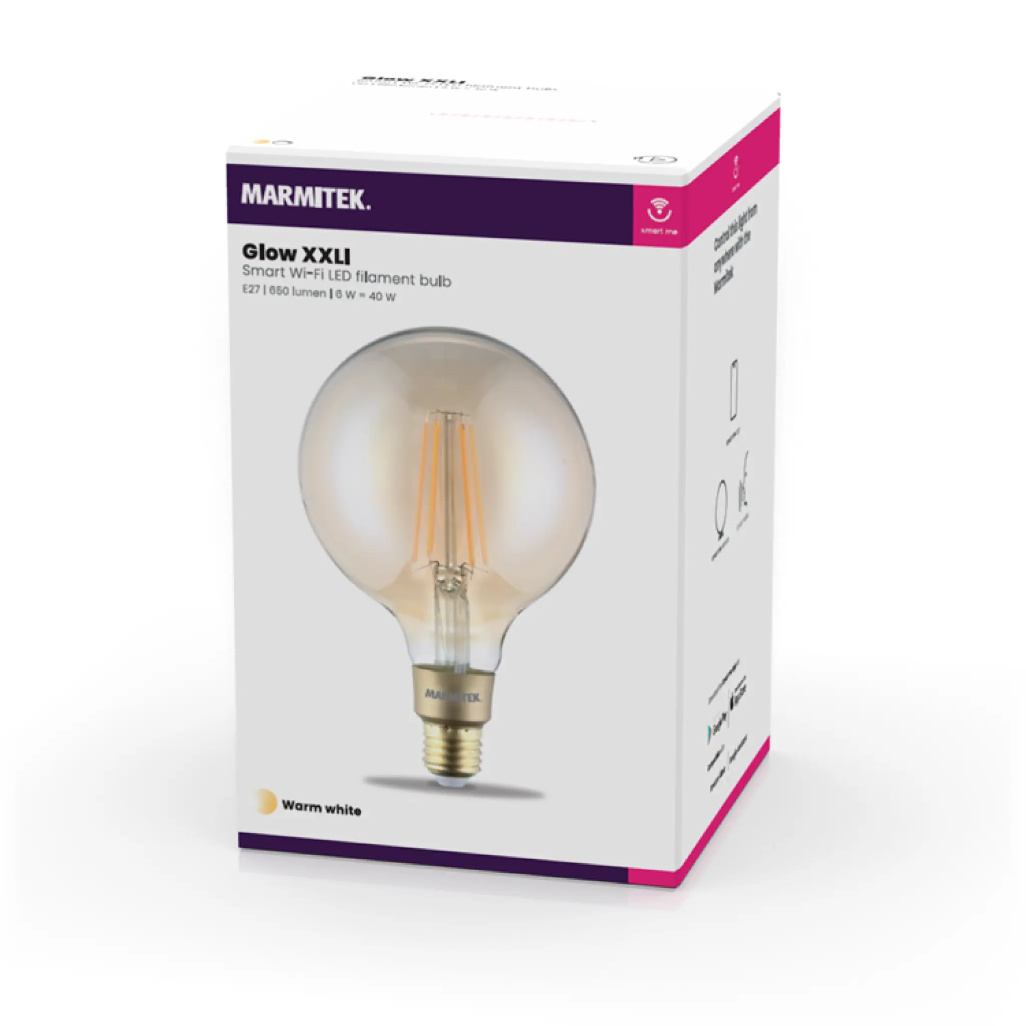 Marmitek Glow XXLI. E27. Varm hvid
