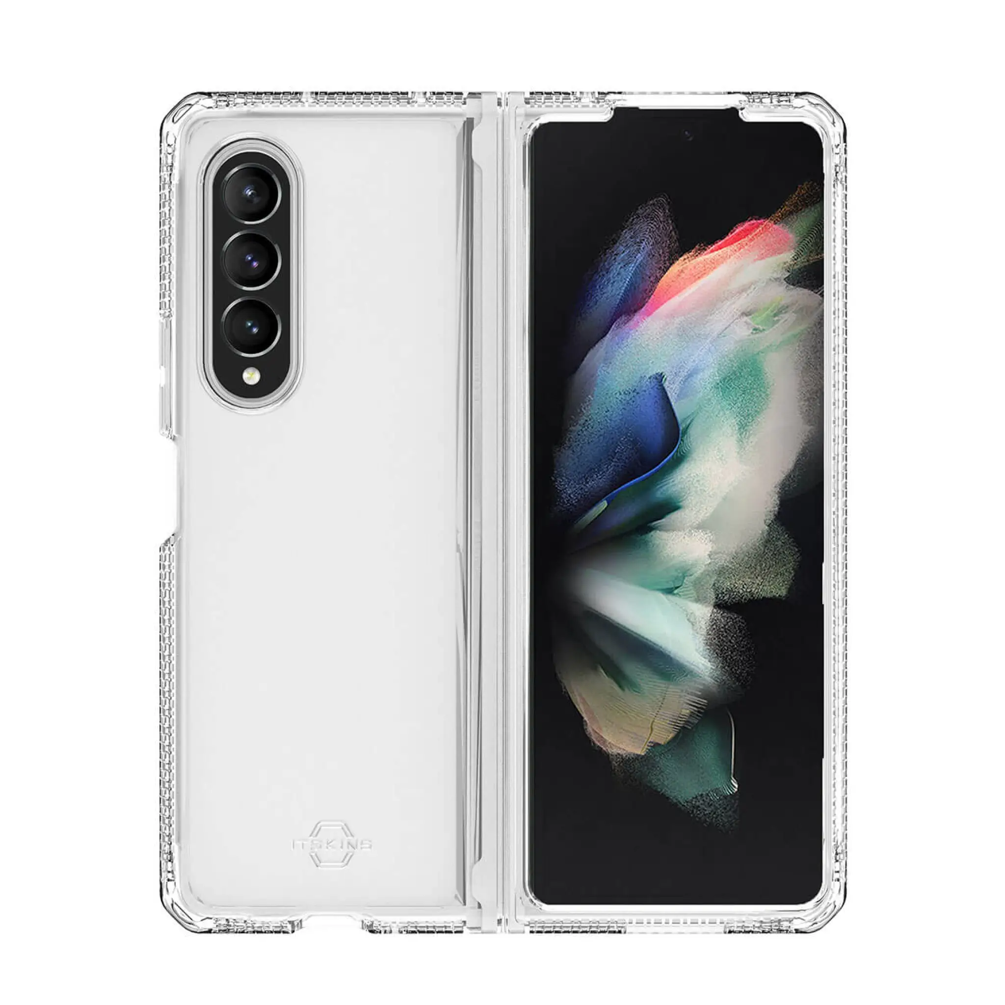 ITSKINS HYBRID CLEAR cover til Samsung Galaxy Z Fold3 5G®. Gennemsigtig