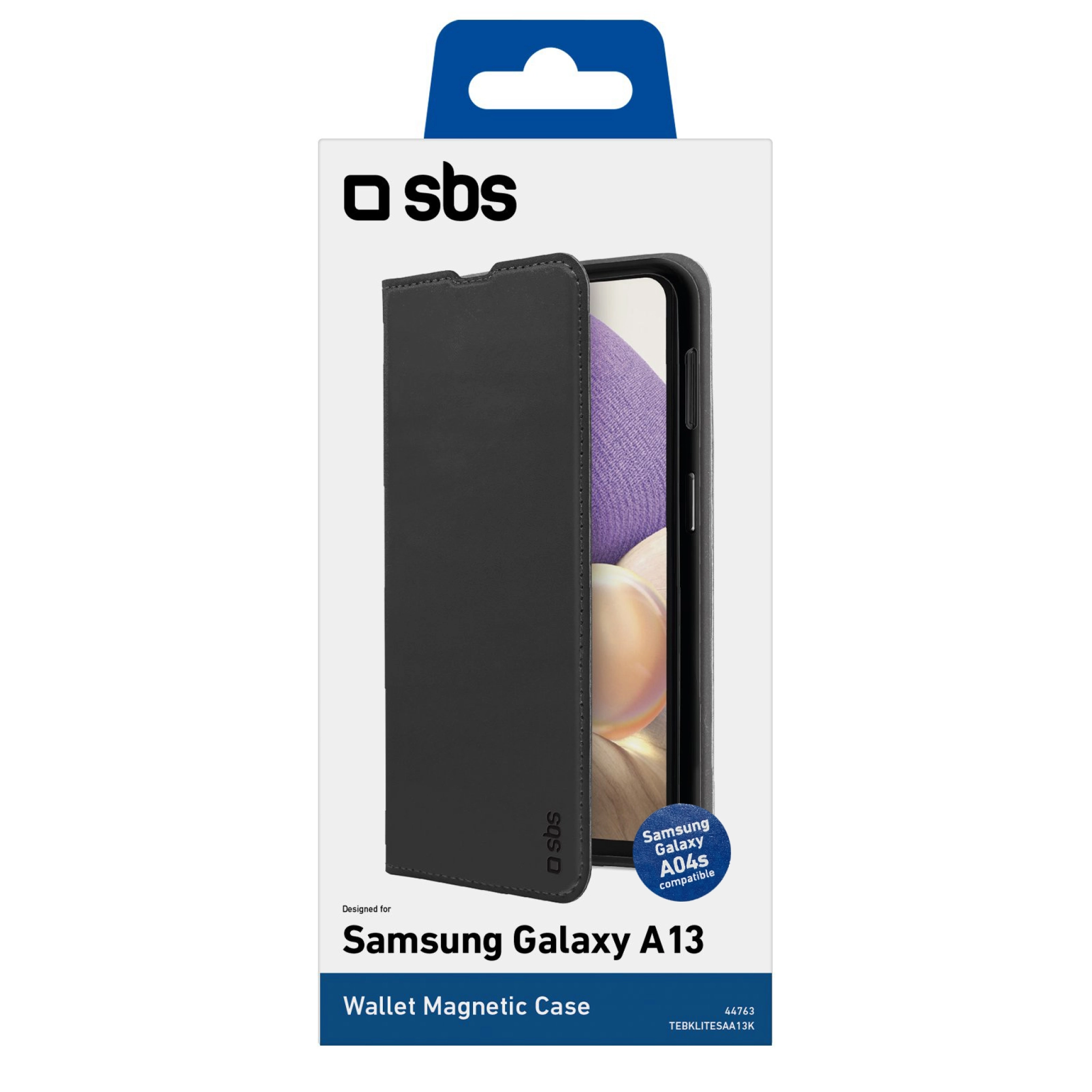 SBS Book Wallet Lite cover til Samsung Galaxy A13 5G/A04S®. Sort