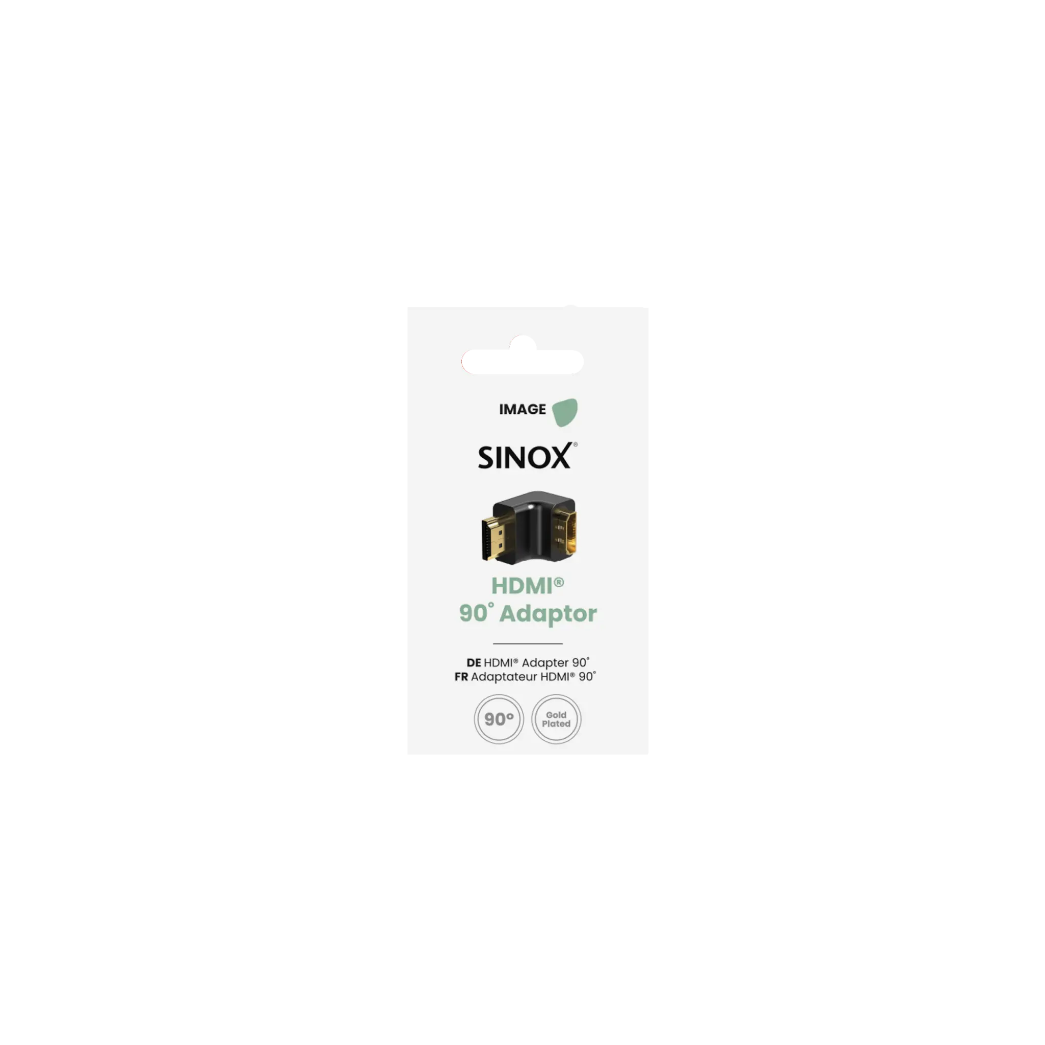 Sinox HDMI™ 90° vinkel. Sort